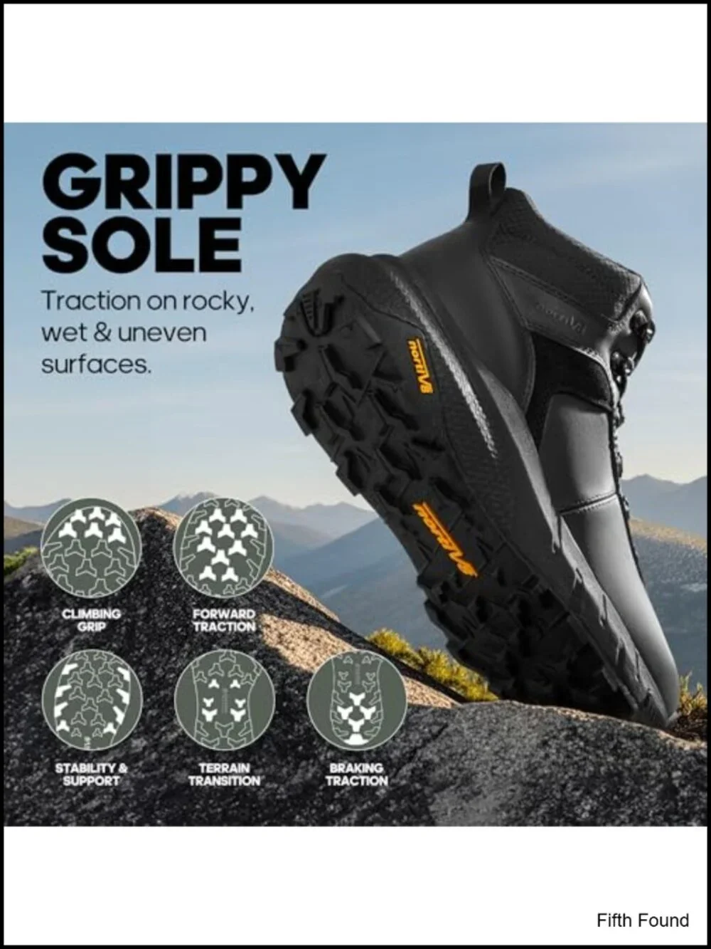 Waterproof Hiking Boots Lightweight Mid Trekking Leather Shoes EVA Cushioning